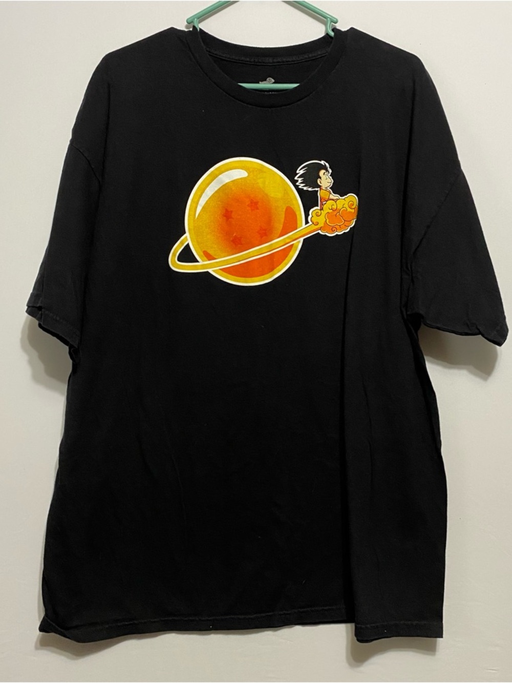 Teefury DragonBall Z Space Black T-shirt XXL Anime Graphic 100% Cotton